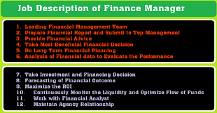 Use this sample job description for finance manager to understand the work culture, job responsibilities and duties to manage at this job as the finance manager of a company handles all the financial issues of the company he should possess a degree in accounting, finance, etc. Finance Manager Job Description Updated Ordnur