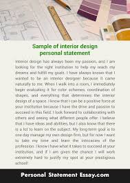 The Interior Design Personal Statement Is A Spot On The Application Where You Acquaint With A Scho Personal Statement Personal Statement Examples Essay Writing