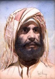 Portrait of a Bearded Tribesman (pencil