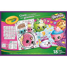 There are over 50 fun shopkins stickers to decorate coloring pages, pencil cases, or lockers. Crayola Shopkins Giant Coloring Book Br Ul Li Only Available At Toys R Us Li Br Li Color Your Favorite Shopkins Friends L Coloring Books Crayola Shopkins