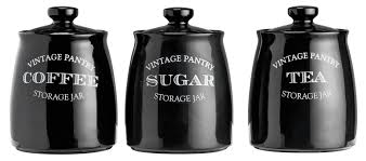 Varying in sizes from a 1l jar to 4.35l, these canisters have enough space to store both coffee granules and coffee beans. Argos Home Eve Traditional Set Of 3 Storage Jars Reviews
