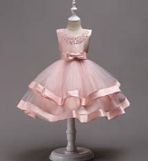 Buy Online Girly Shop S Champagne Beautiful Cheap Round Neckline Sleeveless Knee Length Tiered Layered I Girls Formal Dresses Girls Party Dress Girls Dresses