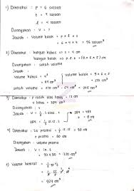Soal satuan volume liter untuk kelas 5 sd disertai dengan pembahasan. Soal K 1 Hitunglah Volume Bangun Ruang Berikut Dalam Satuan Volume Jawab 2 Sebuah Kubus Mem