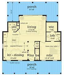 See photos, specifications and full color single story floor plan designs. 1 Story Cottage House Plan With Open Living Space 55212br Architectural Designs House Plans