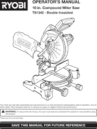 Ryobi Ts1342 Owner S Manual Ts1342_942_eng