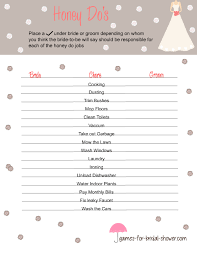 Free Printable Honey Do S Game For Bridal Shower Bridal Shower Games Free Printables Bridal Games Free Wedding Cards