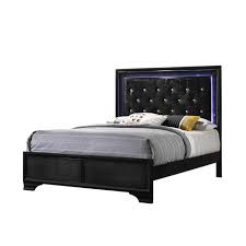 It is constructed with popular hardwood and engineered wood with a multi step ebony black finish. Crown Mark Micah King Panel Bed In Black B4350 K