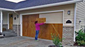 Ever wanted to build your own? Garageskins Give You A Wood Look Without The Cost Garage Doors Home Exterior Makeover House Exterior