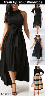 Black Belted Asymmetric Hem Dress And Cardigan Choose Your Favorite Spring Outfit And Sh Dress With Cardigan Womens Black Dress Black Dresses Online