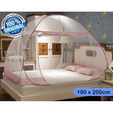 Cara pemasangan dan lipat sangat mudah dan cepat. Jual Kelambu Tempat Tidur Kanopi Canopy 180x200 Cm Harga Murah Jakarta Shopee Indonesia