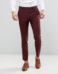 Favorite this designer share block this designer. Asos Wedding Skinny Suit Pant In Burgundy Micro Texture Combinacion De Ropa Hombre Moda Ropa Hombre Pantalones Vino Hombre