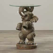 Prevatte End Table Glass Top End Tables Elephant Home Decor End Tables