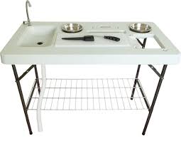 Filetier Tisch Mit Spule Und Zubehor Kunststoff Klappbar Filetieren Kunststoff Arbeitsflachen