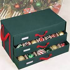 Holiday 54 Compartment 3 Drawer Ornament Organizer Chest Https Www Amazon Com Dp B00laj1 Christmas Ornament Storage Ornament Storage Ornament Storage Box