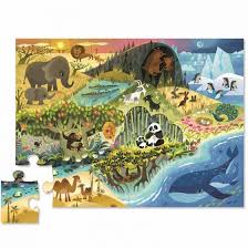Crocodile Creek Where Animals Live Floor Puzzle Jig Saw Puzzles For Toddlers Knock On Wood Toys Wo Crocodile Creek Puzzles For Toddlers Animal Habitats