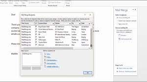 Mail merge is a method of building personalized letters or emails with a bit of automation. How To Do A Mail Merge In Microsoft Word Youtube