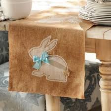 Easter Bunny Table Runner Kirkland S Easter Stuff Cute Table Runner Easter Bunny Table Easter Table Runners Easter Tablescapes