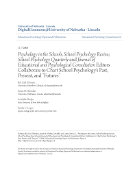 Pdf Special Issue Introduction Psychology In The Schools