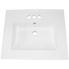Bathroom sinks └ bathroom sinks & vanities └ bath └ home, furniture & diy all categories antiques art baby books, comics & magazines business, office & industrial cameras & photography cars matte brass gold round 360 mm dia on top counter basin porcelain sink electplate. Kitchen Bath Fixtures White Bathroom Sink Ceramic Porcelain Vanity Top 3 Hole With Overflow Ceramic Sink Only U Eway 24 Rectangle Drop In Vessel Sink Bathroom Sinks