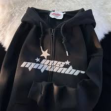 Áo khoác in hình ngôi sao nữ Y2K Áo Len cashmere rộng cặp đôi hip-hop đường  phố áo nỉ có khóa kéo áo khoác có mũ nữ Unisex | Lazada.vn