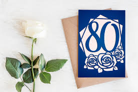 Download 80th Birthday Card Template Birthday Invitation Svg 671251 Card And Invites Design Bundles