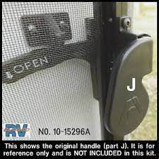 Buy enough replacement screen to overhang the edges of the door. Atwood Style No 10 15296a Complete Rv Screen Door Latch Handle Kit Ebay