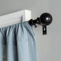 Take your curtain style to new heights with our cast iron black curtain hardware collection, which combines rustic texture with a statement black finish. Black Wrought Iron Curtain Rod Wayfair