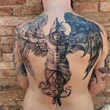 Angel And Demon Demon Tattoo Best Sleeve Tattoos Back Tattoos For Guys