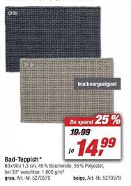Dauertiefpreise große auswahl 30 tage rückgaberecht Bad Teppich Angebot Bei Toom Baumarkt