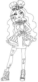 Lizzie Hearts Ever After High Coloring Page Heart Coloring Pages Coloring Pages Free Coloring Pages