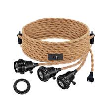 Maybe you would like to learn more about one of these? Triple Pendant Light Cord Kit With Independent Switch Plug In Hemp Rope Vintage Hanging Lighting Cord Compatible With E26 E27 Base Plug In Hanging Light Cord In 2021 Pendant Light Cord Pendant