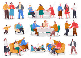 Many restaurants will offer a private party or banquet room with a minimum tab requirement. Men And Women Have Dinner Party In Restaurant Or At Home Friends Royalty Free Cliparts Vectors And Stock Illustration Image 142368658
