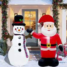 Gemmy airblown yard inflatables for 2021 including christmas, halloween, valentines, st. Twinkle Star Lighted Santa Claus Snowman Outdoor Inflatables 4 Foot