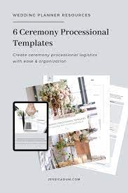 Wedding Ceremony Processional Templates Wedding Planner Tools Resources Wedding Planner Resources Wedding Planning Business Wedding Planner Education
