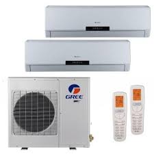 Gree Multi Zone 24 000 Btu 2 Ton Ductless Mini Split Air Conditioner With Heat Inverter Remote 208 230v 60hz Heat Pump Ductless Mini Split Air Conditioner