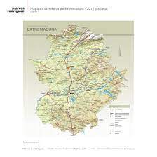 Mapa De Carreteras De Extremadura 2011 Espana Domestika