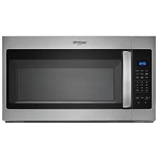 Whirlpool Undefined Black On Stainless 30 Inch Wide 1 7 Cu Ft 1000 Watt Over The Range Microwave Range Microwave Stainless Microwave Microwave