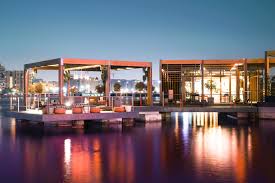 Al seef street, dubai creek, dubai. Skafos Al Seef Night Dubai