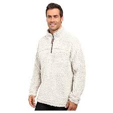 True Grit Mens Frosty Tipped Pile 1 4 Zip Pullover Putty Large