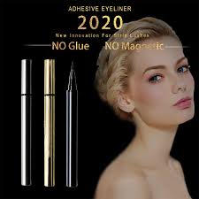 Wholesale mink lashes & eyeliner glue pen. 2020 New Trend Wholesale Waterproof Magic Eyeliner Pencil Adhesive Zx14 Emeda Eyelash
