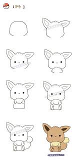 Pokemon 画一组神奇宝贝 伊布 来自 基 堆糖 美好生活研究所 Tutoriel De Dessin Dessin Kawaii Dessin Pokemon