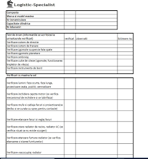 Fisa inmatriculare auto | model de fisa pentru completare ( download ). Fisa De Verificare Masina Logistic Specialist Blog