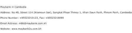 Head office wesbank enterprise road. Maybank In Cambodia Address Contact Number Of Maybank In Cambodia