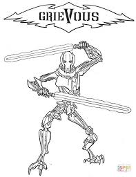 General Grievous Super Coloring In 2020 Coloring Pages Star Wars Colors Monster Coloring Pages