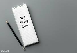 Download Premium Psd Of Notebook Mockup And A Pencil 531800 Free Stationery Free Notebook Note Paper