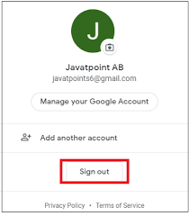 You can also switch between accounts. How To Logout From Gmail Javatpoint
