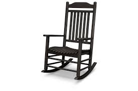 Polywood Emerson All Weather Southern Rocker Black Polywood Rocker Outdoor Rocking Chairs