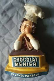 Platre Publicitaire Chocolat Menier En Vente Partout34 X 21 15 Cm Objets Vintage Publicitaire Platre