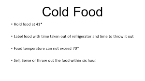 Maybe you would like to learn more about one of these? The Flow Of Food Service Holding Foods Hold Hot Food At 135 Or Higher Bacillus Cereus Will Not Grow Hold Cold Food At 41 Or Lower Staphylococcus Ppt Download