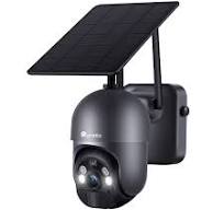 Ctronics 3MP Solar Security Camera Wireless Outdoor WiFi, PTZ Surveillacne  Camera Battery-Powered for Home Security, 360° View, LED Light Color Night  ...